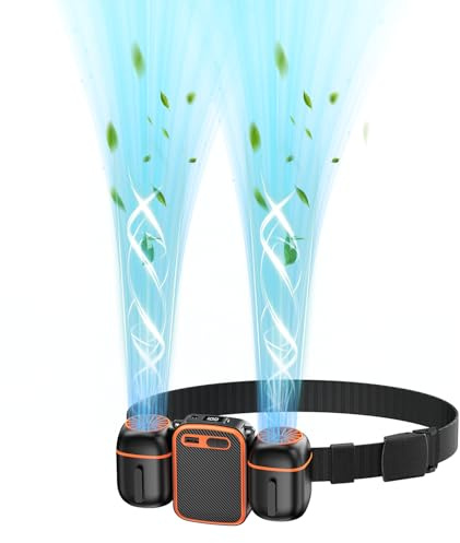 Dogean 2026 Portable Waist Fan with Dual Small Fans for 10 times Strong Wind & Wide Cooling Area 10000mAh Battery Over 30H Working Time Hands-Free Fan with Belt for Outdoor, Sports (Black)