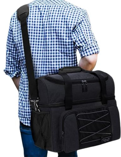 2 Ball Bowling -Tasche - Bowling Ball Tote Mit Gepolstertem Teiler | Bowlingkugel Tasche Mit Gepolstertem Teiler Und Ballhalter Der Einstellbare Riemen Und Vier Anti-Rutschfüße An Der Basis Bieten Zus