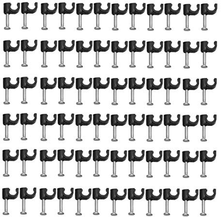 KOMBIUDA 100 Pezzi Mini Avvolgicavo in Plastica Fissatore Per Cavi Organizer Per Cavi Telefonici Organizzatore Morsetto Da Parete