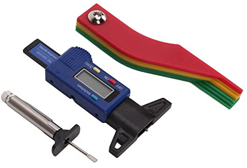 Tidadaje Digital de Neumáticos, Herramientas de Reparación de Medición de Calibre de Profundidad Herramientas de Reparación de la Mano Portátil para las Almohadillas de Freno de Tambor del Disco del