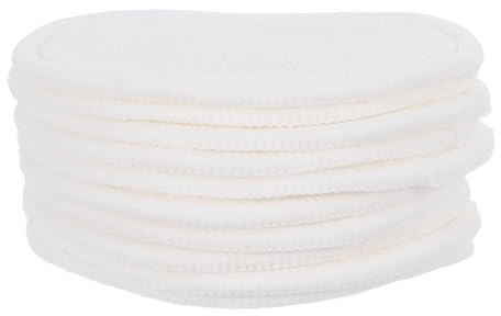 Housoutil Dischetti di Cotone Struccanti Riutilizzabili 10 Pezzi 8cm Morbidi Assorbenti per Pulizia Viso Delicata Adatti a Tutti i Tipi di Pelle per Applicazione Cosmetica e Cura Quotidiana