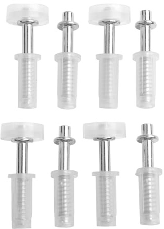 Gettimore Doppelfalt-Tür-Hardware-Kit mit oberem Drehgelenk und Führungsrad für Schrank, Kleiderschrank, Schrank, Garage, Balkon, Waschküchentüren – 1/4/8 Set (Stahl und Kunststoff)
