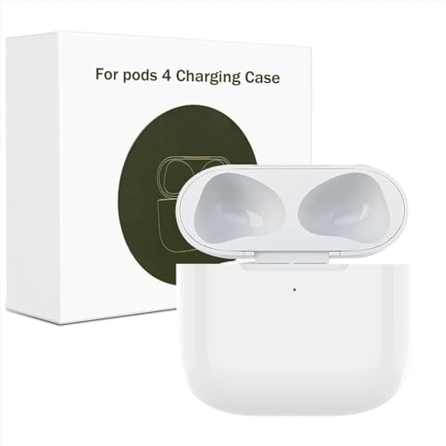 Yiko Funda de Carga inalámbrica de Repuesto Compatible con AirPods 4 (2024), Funda de Carga inalámbrica con botón de sincronización de emparejamie