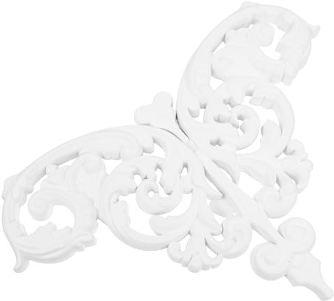 Kichvoe Medallón de Techo Decorativo Estilo Europeo Modelo Blanco Medallón de Ventilador de Techo Dividido Incrustación de Escayola para Decoración Interior