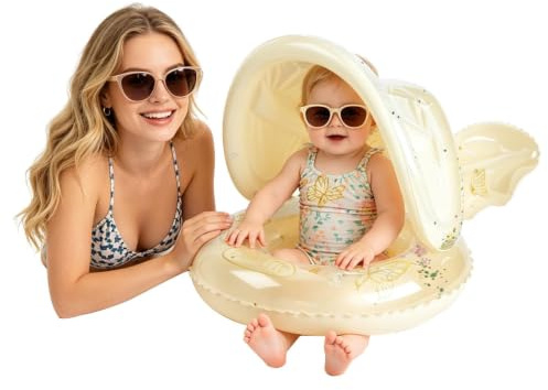 Simdjur för barn, lätt uppblåsbar sits | paljettfjäril barn simdjur – för 6 månader till 4 år gamla och flickor sjö badkar flod