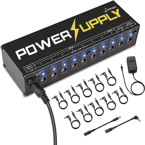 Donner Gitarre Pedal Netzteil 10 Isolated Ausgang Pedal Power Supply für 9V/12V/18V Effektpedale (DP-1)