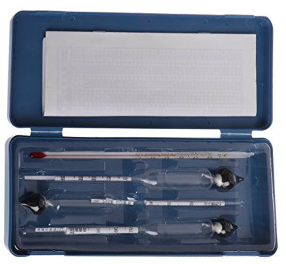● 0-100% Hydrometer Alkoholmeter Tester Set Alkoholmeter + Thermometer