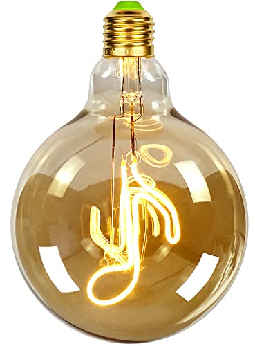 TIANFAN Vintage LED-Lampen Big Globe G125 4W 220 / 240V Alphabete Spezielle dekorative Glühbirne Super Yellow Warm (Quaver)