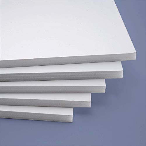 Materia Prima Cartone Piuma schiuma per modellini, cartelli e supporti. Panello di polistirene facile da tagliare. Foamboard multiuso. (Bianco, 10 mm, 100x70 cm)