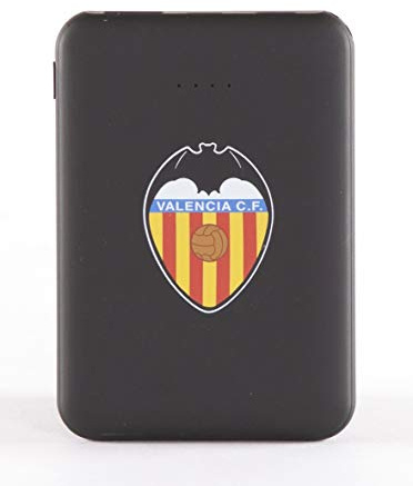Power Bank 5000 mAh- Batería Externa Móvil - Cargador Portátil Entrada Tipo C y micro USB - Pequeño y ligero - Producto Oficial Valencia FC