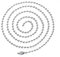 Bricolage Boule Perle En Acier Inoxydable Chaîne Nickelé Billes Chaîne Collier 3 Mm Perle Réglable Chainette En Métal Avec Correspondance Bijou Connecteur 1pc Élégant