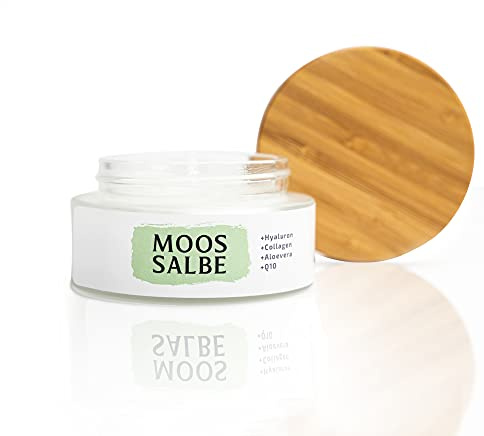 Satisa® Moossalbe gegen Falten im Gesicht| Bio aktiv | 100 ml |100% Naturkosmetik |+ Hyaluron + Collagen + Q10 + Aloe Vera | Made in Germany/Austria