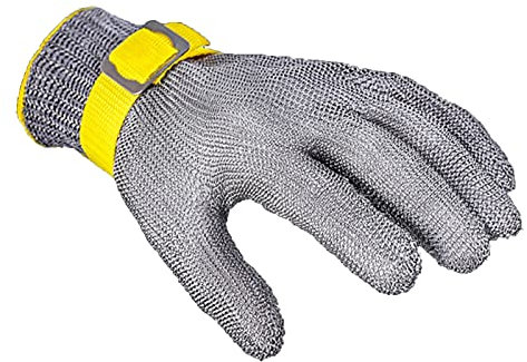 WXYZ Guantes Anticortes Guantes de metal de acero inoxidable resistente al corte, guantes de trabajo de seguridad de alambre de acero resistentes al desgaste antideslizante, adecuados para mano izquie