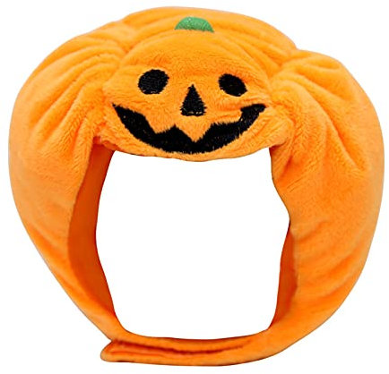 RIsxfh122 Niedlicher Haustierhut für Katzen und Hunde, Kürbismuster, Party-Hut, Kostüm-Zubehör für Halloween S