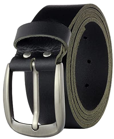 Gürtel Ledergürtel Schwarz 4cm breit Vollleder Jeansgürtel Damen Herren Rindleder Handgemacht echtes Leder MADE IN GERMANY NEU #4MVL421
