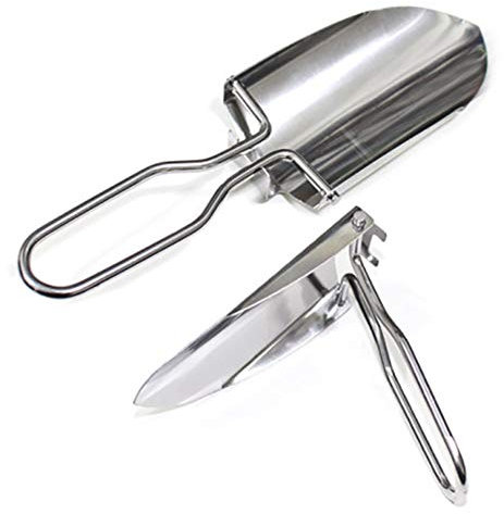 MXXHFC Edelstahl-Gartengeräte Faltbare Klappschaufel Campingspaten Gartenarbeit Outdoor-Sport-Camping-Werkzeuge