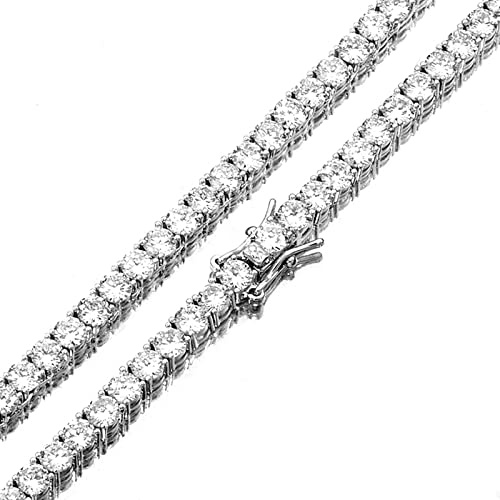 Epinki Kette Edelstahl Männer 50 cm, Herren Silber Freundschaftsketten Breit 3MM Edelstahl Halskette