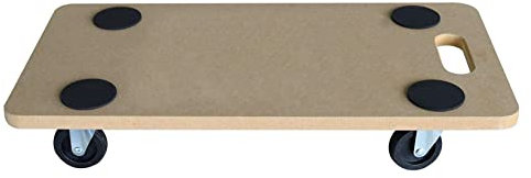 Spetebo Transport Rollbrett Tragkraft 150 kg - 58 x 29 cm - Möbelroller mit Tragegriff - Schwerlast Transporthilfe Pflanzenroller Rollwagen Transportroller