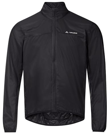 VAUDE Fahrradjacke Matera Air Jacket - ultraleichte Windjacke Herren 150 g, wasserabweisende Windjacke Rennrad Herren, winddichte & atmungsaktive Sportjacke - black, 4XL