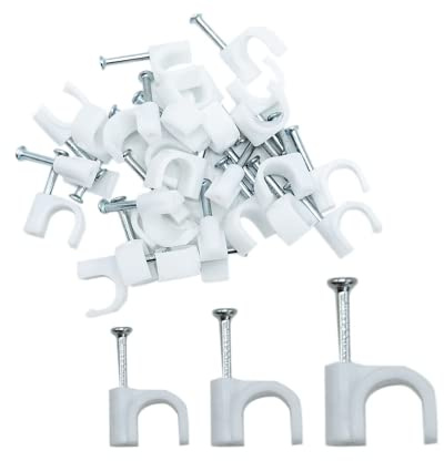 LKG® 100pcs cable/wire clips assorted / 6mm, 8mm, 10mm / telephone cable, aerial, electric cable, DIY