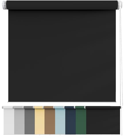 Store Enrouleur Occultant 40 x 70 cm, Opaque & Occultant, Store Tamisant, sans perçage Facile à Montage, pour Chambre, Salon, Bureau, Noir