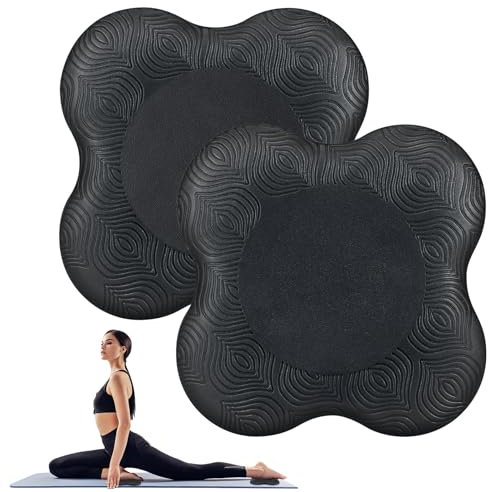 Yoga Kniekissen 2 Stück, Knieschützer Rutschfeste Kniepolster Set Matten, Verschleißfest Schützen Knie, Handgelenke, Knöchel, Hände und Ellbogen