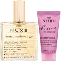 Nuxe Huile Prodigieuse 100 ml + Hair Prodigieux Le Shampoo Brillance Miroir 30 ml Offert