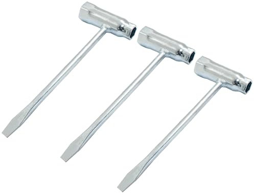 PHITUODA 13mm x 19mm Socket Wrench, Scrench Replacement Tool Combination Slot Screwdriver and Wrench, T-Wrench Chainsaw Scrench Adjustment Tightening Tool Remover (Pack of 3)
