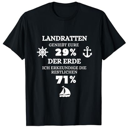 Segeln Witziger Landratten Kapitän Schifffahrt Spruch Männer T-Shirt