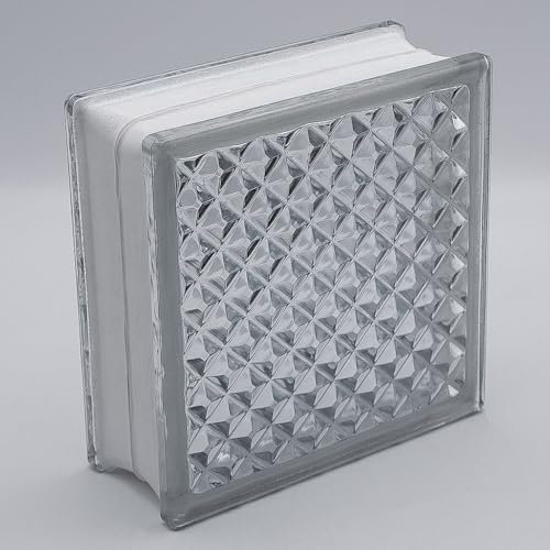 Fuchs Design Glasbaustein Net klar, 19x19x8 cm - 6 Stück