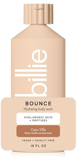 Billie Bounce, Hydrating Body Wash, Hyaluronic Acid + Peptides, Hydrating & Replenishing, 18Fl Oz