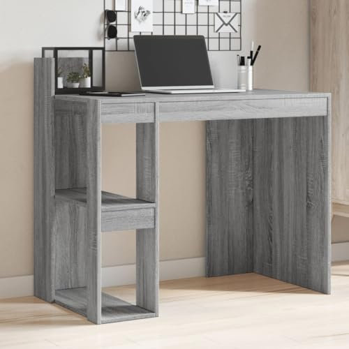 ShGaxin Schreibtisch Grau Sonoma 103,5x56,5x94 cm Holzwerkstoff, Gaming Tisch, Computertisch, Computer Desk, Office Table, Bürotisch, Arbeitstisch, Nähtisch, Pc Tisch - 847980