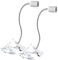 Behogan 2 lámparas con pinza, portalámparas LED E27, lámpara de sujeción ajustable 360°, lámpara de sujeción con cuello de cisne flexible e interruptor, lámpara de lectura LED para leer interior,