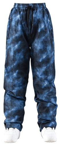 Outdoor Hosen für Damen, Damen Skihose Gefüttert Wasserdicht Wanderhose Schneehose Warm Baggy Softshellhose Snowboardhose Winter Winddicht Outdoor Arbeitshose Fahrradhose