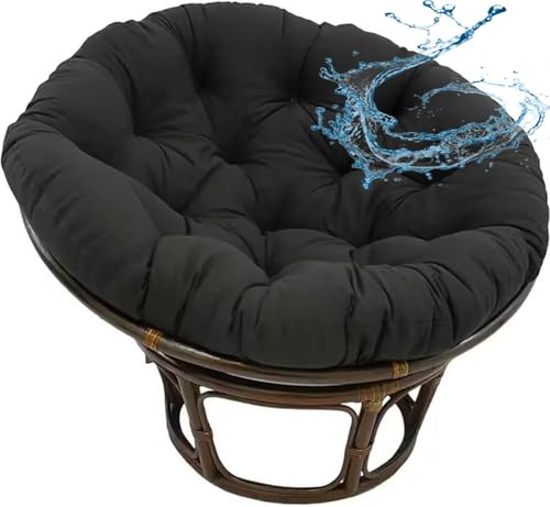 Hoowarm Rundes Papasansessel Kissen wasserdicht Sitzkissen Hängesessel Outdoor/Indoor Bodenkissen Kissen für Schwenksessel, Korbsessel Outdoor Gartenmöbel Sitzauflage Auflage(#6,160cm/62.99in)