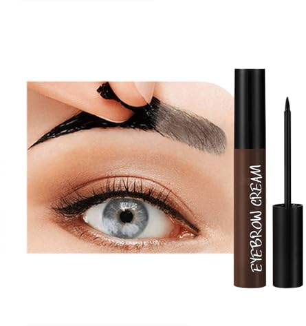 JUDEWY Tatuaggio per Sopracciglia Peel Off, Waterproof, Lozione per Sopracciglia Che Dura Fino a 3 Giorni per Un Look Più Definito (Grigio-Nero)