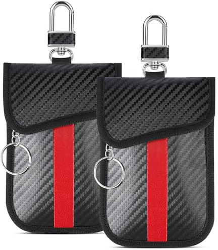 LAFEGIFT Keyless Go Schutz, 2 Stück Autoschlüssel Schutz Keyless, RFID Blocker Autoschlüssel Tasche für alle KFZ aus EU, Amerika und Asien