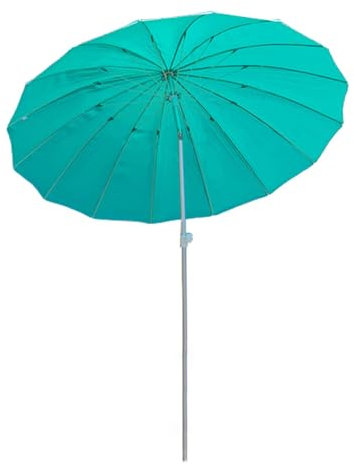 XQJLBZA Parasol de Jardin Inclinable Shanghai 200 CM, Protection UV, Imperméable, 16 Baleines Parasol Plage pour Jardin, Piscine(Green)