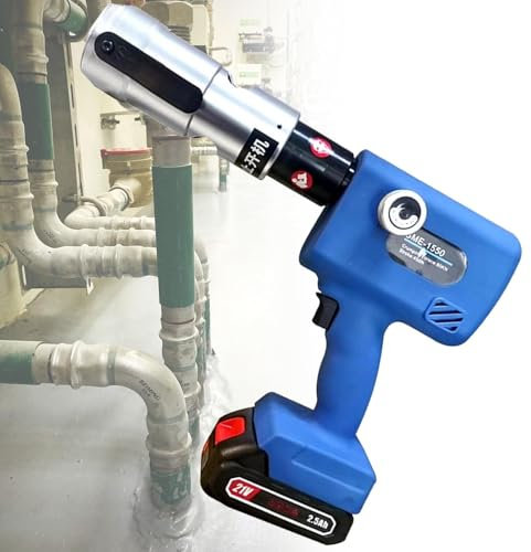 Pince à sertir hydraulique for tubes, outil de sertissage électrique for tuyaux, avec batterie rechargeable for plomberie, kit de sertissage multi-tailles(Dn50)