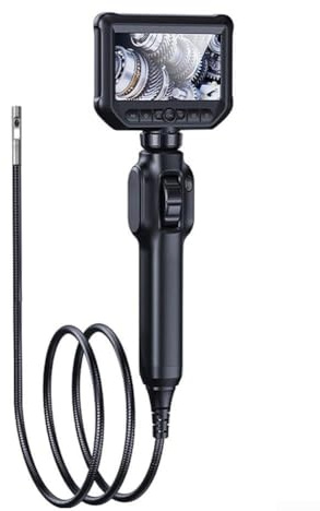 Boroscopio industriale palmare a doppia lente rotazione a 360 ° 2MP 1080P HD 4,3 pollici IPS schermo nanoscale controllo della temperatura IP67 impermeabile 2M filo per tubazioni ispezione
