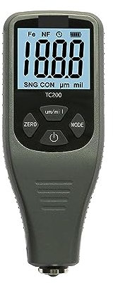 Spessimetro Vernice, TC200 Misuratore di spessore del rivestimento di vernice for auto grigio 0.1um/0-1500 Tester di spessore del film di vernice for auto Misurazione(Szary)