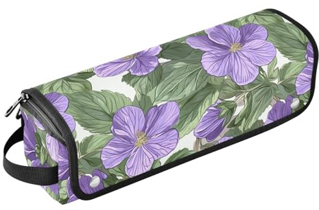 2 in 1 Hair Tools Organizer and Heat Resistant Mat with Zipper Waterproof Curling Iron Travel Case for Hot Tools Curling Iron Flat Irons Hair Volumizer Styler, Purple Wood Violet Women