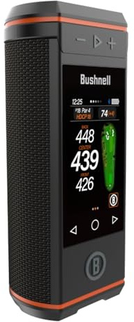 Bushnell Golf Wingman HD GPS Speaker with 3.5 Color Touchscreen, 360° Premium Audio, Visual & Audible Distances, Hazard & GreenView, Magnetic Cart Mount