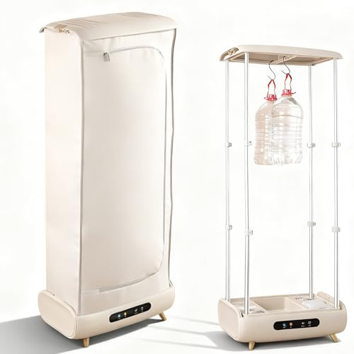 CIELOBLOEN Máquina de Planchar Automática, Secadora de Ropa y Plancha de Vapor con Flujo de Calor 360°, Aromatizante Integrado, 800W, Control Remoto para un Planchado Impecable y Secado Rápido