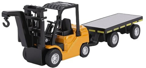 CCYLEZ Mini Carrello Elevatore RC in Scala 1:64, Carrello Elevatore con Telecomando APP, con Rotazione di 360 Gradi, per Collezionisti e Appassionati (YELLOW)