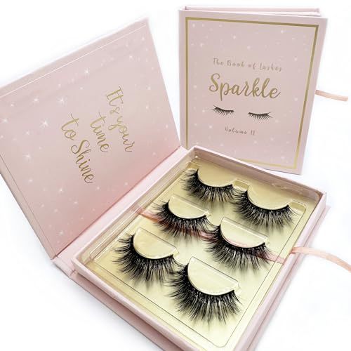 The Book of Lashes: Volume 2 - Sparkle - (Reusable False Eyelashes) - (Cruelty Free) - (3 Pairs)