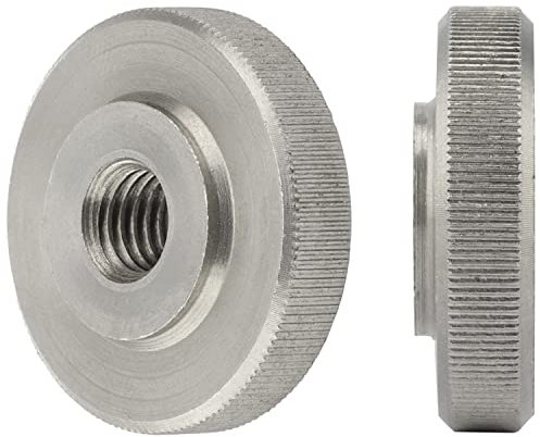 OPIOL QUALITY® Rändelmuttern niedrige Form DIN 467 M10 aus Edelstahl A1 (4 Stück) mit Gerändeltem Rand Rändelmutter Muttern Rändel Rostfrei Mutter