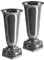 Tymar Lot de 2 vases funéraires avec Socle - Décoration funéraire - en Plastique (Graphite, ø 15,5 cm)