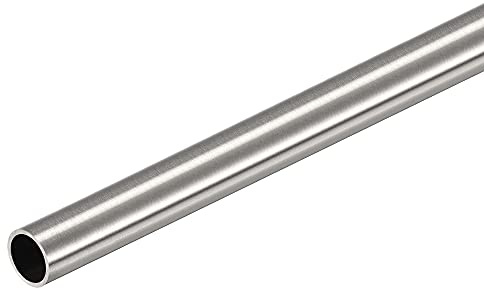sourcing map 304 Edelstahl Rohr 12mm Außendurchmesser, Nahtlose Gerade Rundrohr 1mm Wandstärke, Runde Edelstahlrohr 300mm Länge, Industrie Präzision Metallrohr für Geländer Handläufe Basteln