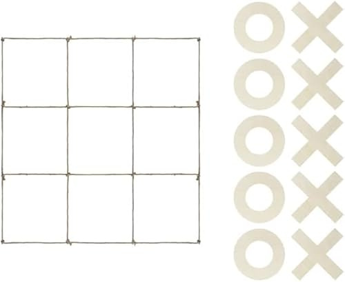 Miss Lovely XXL Tic Tac Toe Spiel für Drinnen & Draussen aus Holz/Party-Spiel XXO Hochzeits-Spiel traditionelle Spiele für Garten & Haus/Partyspiele